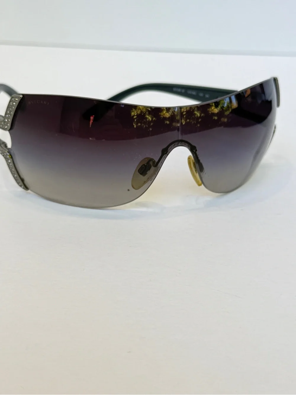 Bvlgari VINTAGE Sunglasses BV6038B Full Pkg 103/8G Lens Grey Gradient, Graduated